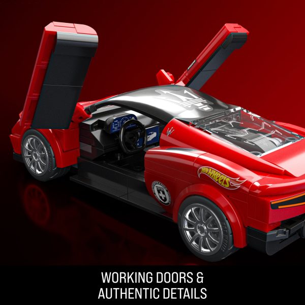 (SOLD OUT) Mattel Brick Shop Hot Wheels Maserati Mc20 Building Toy Kit (250 Pieces), For Collectors