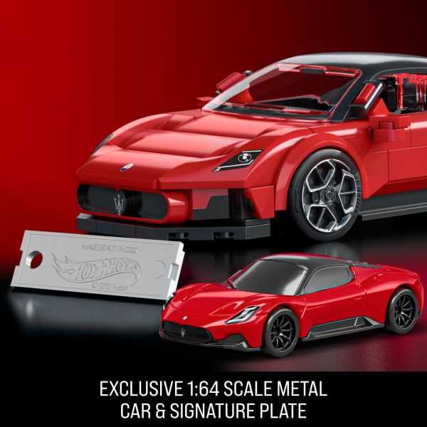 (SOLD OUT) Mattel Brick Shop Hot Wheels Maserati Mc20 Building Toy Kit (250 Pieces), For Collectors
