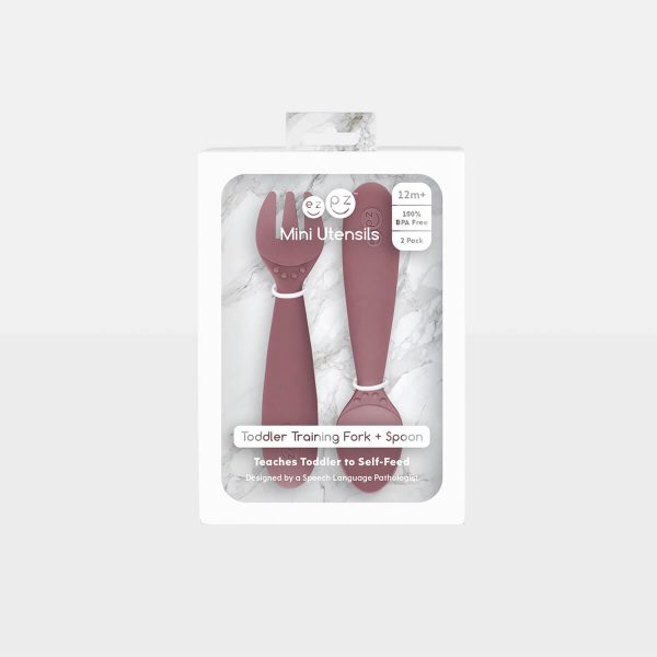 ezpz Mini Utensils in Mauve
