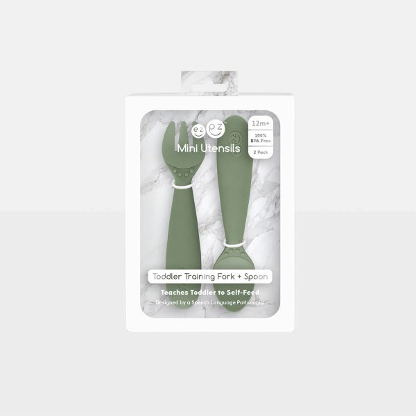 ezpz Mini Utensils in Olive