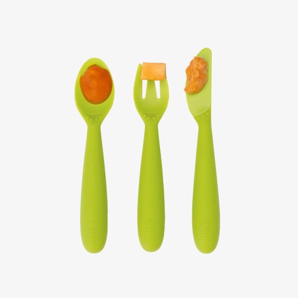 ezpz Happy Utensils in Lime