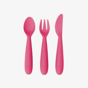 ezpz Happy Utensils in Pink