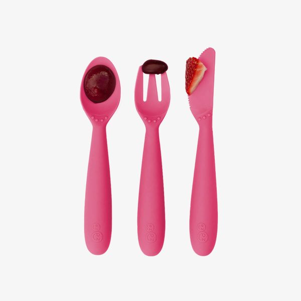 ezpz Happy Utensils in Pink