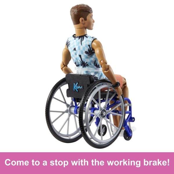 Ken Doll With Wheelchair & Ramp, Barbie Fashionistas, Brunette