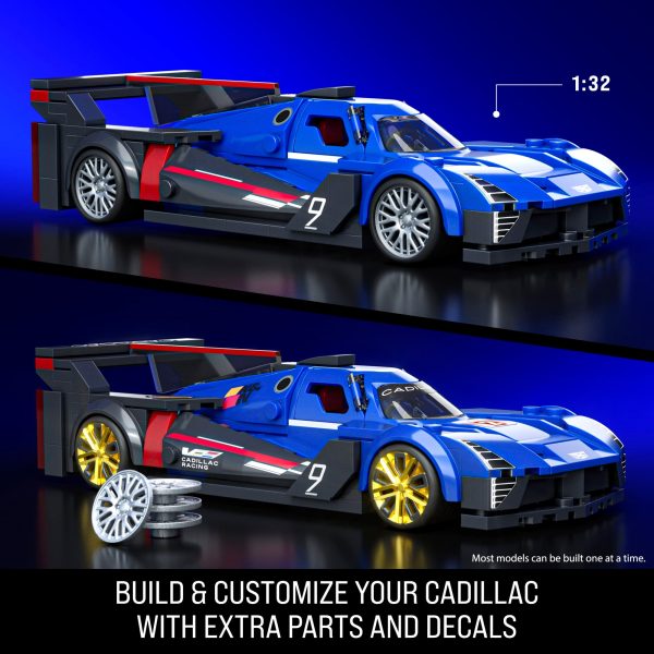 Mattel Brick Shop Hot Wheels Cadillac Project Gtp Hypercar Building Toy Kit (236 Pieces), For Collectors