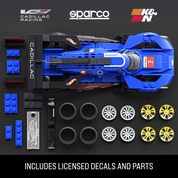 Mattel Brick Shop Hot Wheels Cadillac Project Gtp Hypercar Building Toy Kit (236 Pieces), For Collectors