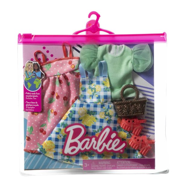 Barbie Clothes, Picnic-Themed Fashion And Accessory 2-Pack For Barbie Dolls