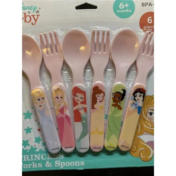 Baby King - Disney Baby Princess Forks & Spoons 6 Piece Set
