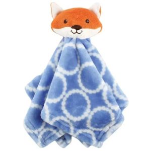 Baby Vision - Hudson Baby Boy Animal Face Security Blanket, Blue Fox