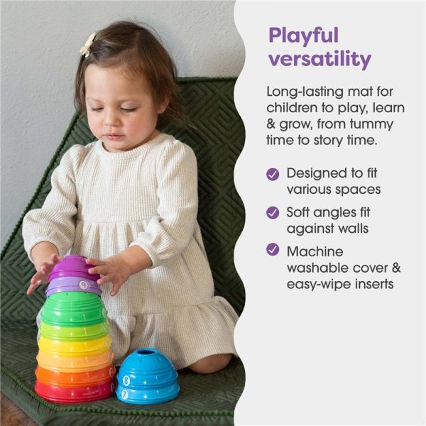 Boppy Foam Play Mat for Baby, Toddlers and Kids, Moss-Maze Green, Easy-Setup with Non-Skid Backing for Floor Play, Tummy Time & More