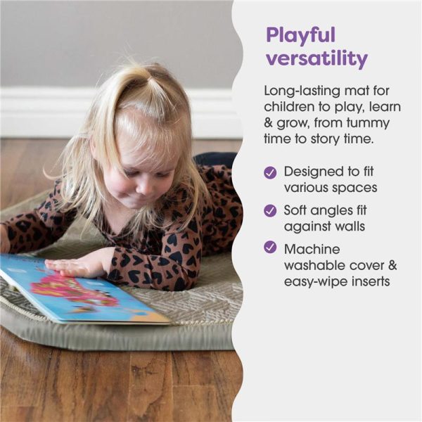 Boppy Foam Play Mat for Baby, Toddlers and Kids, Natural-Maze Tan, Easy-Setup with Non-Skid Backing for Floor Play, Tummy Time & More