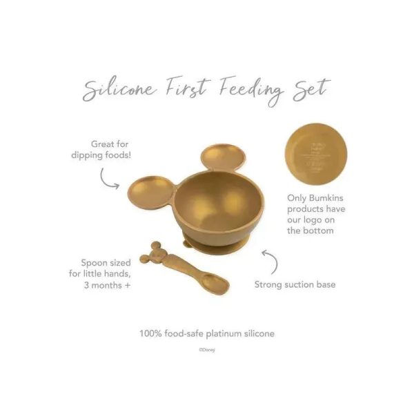 Bumkins- Disney Silicone First Feeding Set - Gold