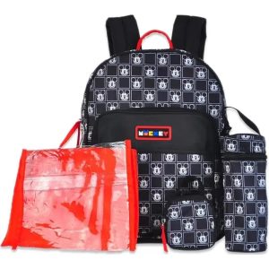Cudlie - 5Pk Mickey Mouse Checker Print Diaper Backpack