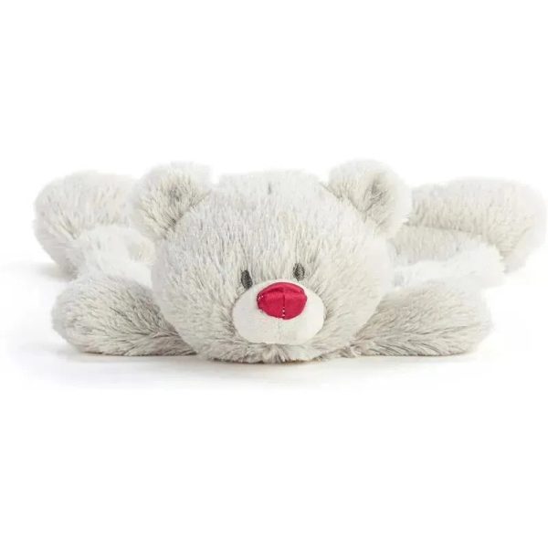 DEMDACO - Birthstone Color Garnet and Grey, Stuffed Animal Blankie Bear January