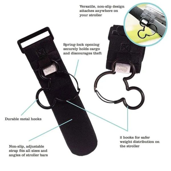 J.L. Childress - 2Pk Mickey Mouse Clip 'N Carry Stroller Hook