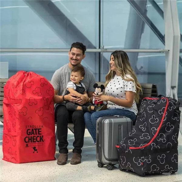 J.L. Childress - Gate Check Bag For Single & Double Strollers, Mickey Red