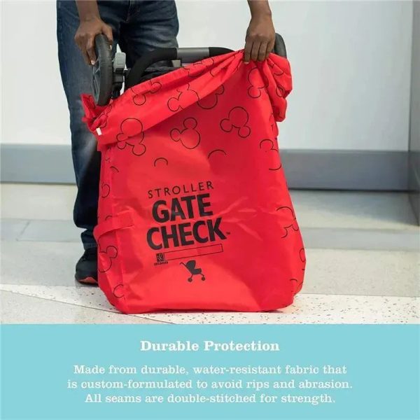 J.L. Childress - Gate Check Bag For Single & Double Strollers, Mickey Red