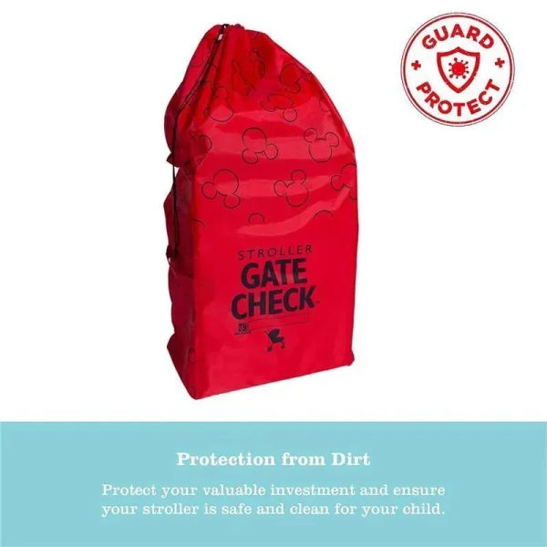 J.L. Childress - Gate Check Bag For Single & Double Strollers, Mickey Red
