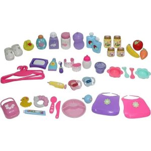 JC Toys - Nursery 45 Piece Accessory Bag for Keeps Playtime, Ages 2+