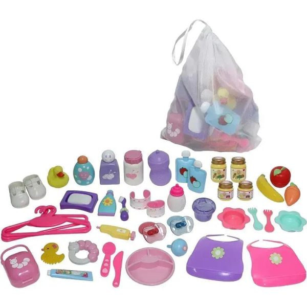 JC Toys - Nursery 45 Piece Accessory Bag for Keeps Playtime, Ages 2+