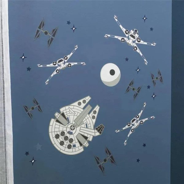 Lambs & Ivy - Wall Decal, Stars Wars Millennium Falcon Tie Fighters