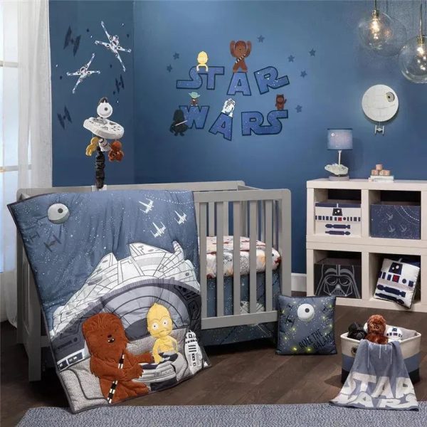 Lambs & Ivy - Wall Decal, Stars Wars Millennium Falcon Tie Fighters