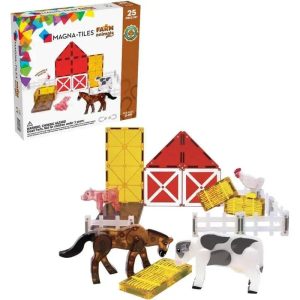 Magnatiles - Farm Animals 25-Piece Magnetic Construction Set