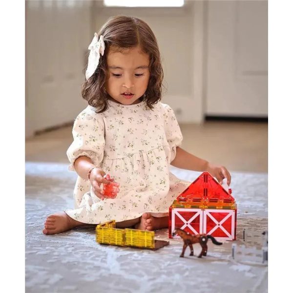 Magnatiles - Farm Animals 25-Piece Magnetic Construction Set