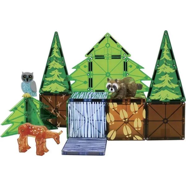 Magnatiles - Forest Animals 25-Piece Magnetic Construction Set