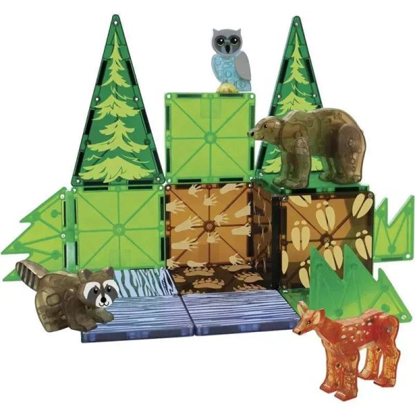Magnatiles - Forest Animals 25-Piece Magnetic Construction Set