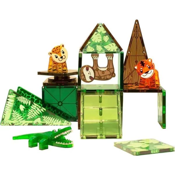 Magnatiles - Jungle Animals 25-Piece Magnetic Construction Set
