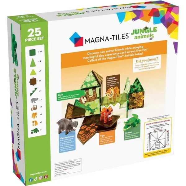 Magnatiles - Jungle Animals 25-Piece Magnetic Construction Set
