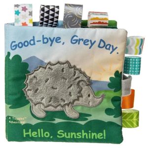 Mary Meyer - Taggies Touch & Feel Soft Cloth Book with Crinkle Paper & Squeaker, Heather Hedgehog