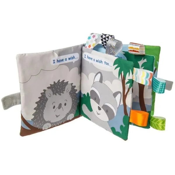 Mary Meyer - Taggies Touch & Feel Soft Cloth Book with Crinkle Paper & Squeaker, Heather Hedgehog