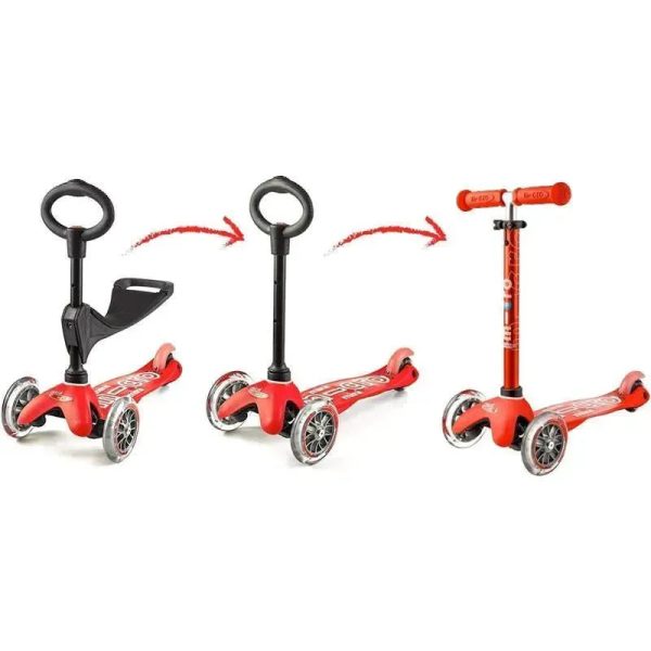 Micro Kickboard - Mini 3in1 Deluxe, Red