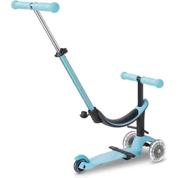 Micro Kickboard - Mini2Grow LED Wheels, 4in1 Scooter, for Kids Ages 1-6, Blue