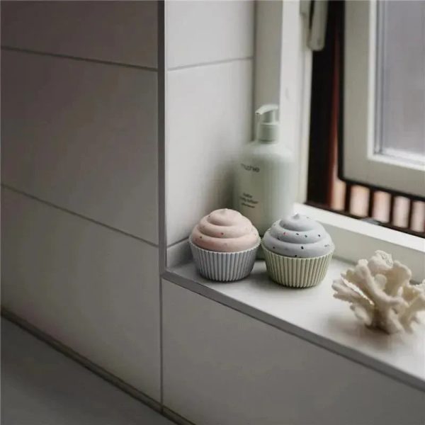 Mushie - Silicone Mix and Match Cupcake Toy 4 Pack, Mold Free