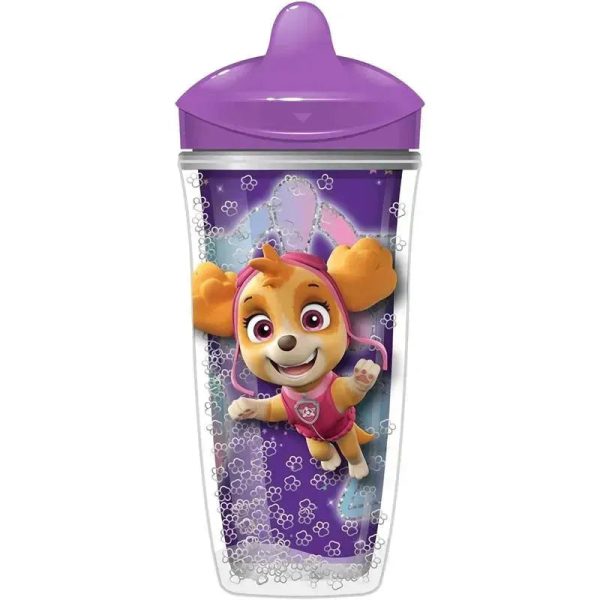 Playtex - Baby Sipsters Stage 3 PAW Patrol Sippy Cups, Spill-Proof, Leak-Proof, Insulated, Glitter, Girl, 9 Oz, 1 Count