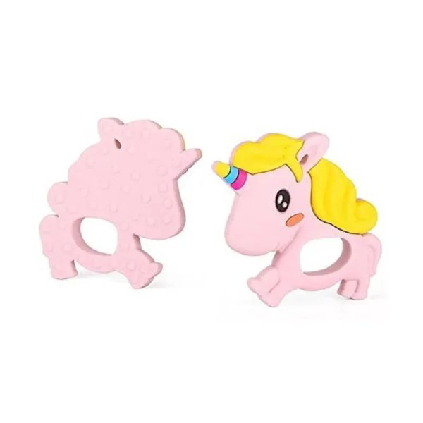 Primo Passi - Silicone Baby Teether, Pink Unicorn
