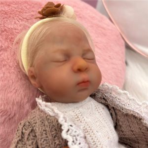 Reborn Baby Doll - Mini White Vinyl & Rooted Hair