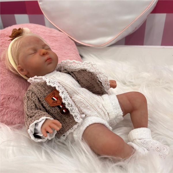 Reborn Baby Doll - Mini White Vinyl & Rooted Hair