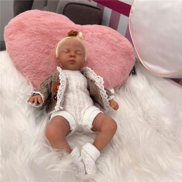Reborn Baby Doll - Mini White Vinyl & Rooted Hair