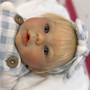 Reborn Baby Doll - White Vinyl & Blonde Hair, Kylin