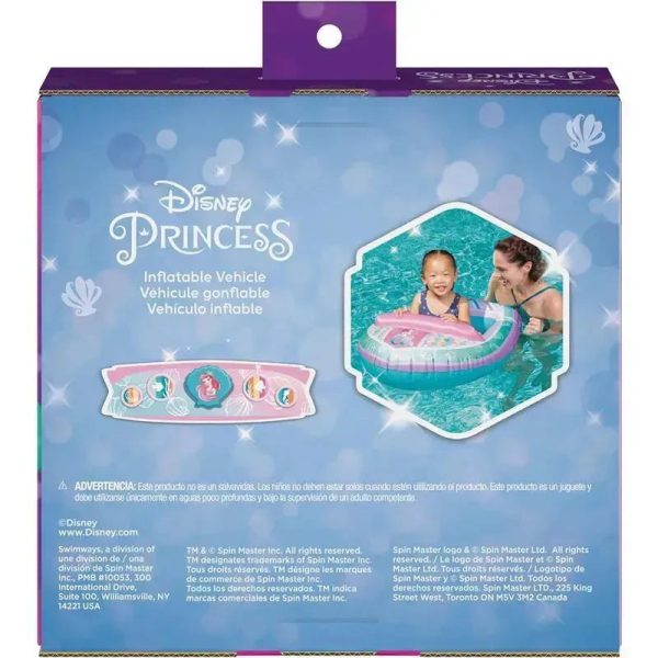 Spin Master - Swimways Disney Princess Ariel Inflatable Water Boat Vehicle for Kids Ages 3+