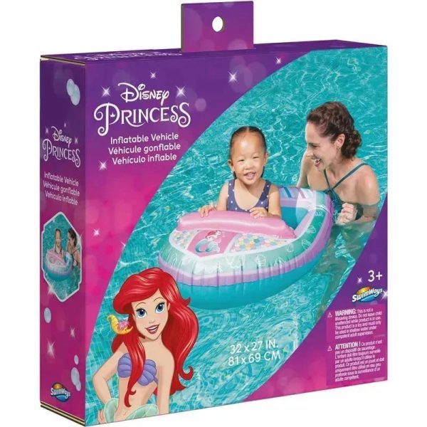 Spin Master - Swimways Disney Princess Ariel Inflatable Water Boat Vehicle for Kids Ages 3+