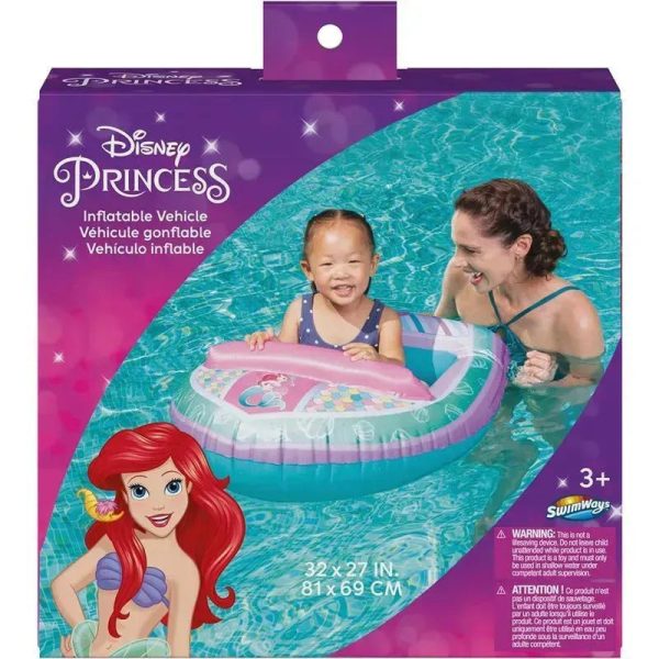 Spin Master - Swimways Disney Princess Ariel Inflatable Water Boat Vehicle for Kids Ages 3+