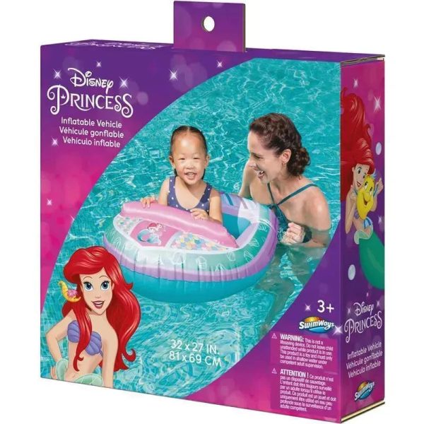 Spin Master - Swimways Disney Princess Ariel Inflatable Water Boat Vehicle for Kids Ages 3+