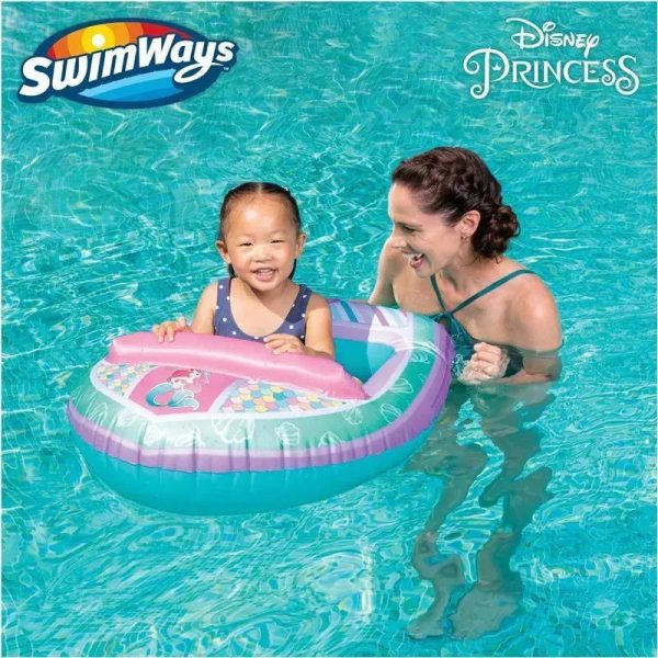 Spin Master - Swimways Disney Princess Ariel Inflatable Water Boat Vehicle for Kids Ages 3+