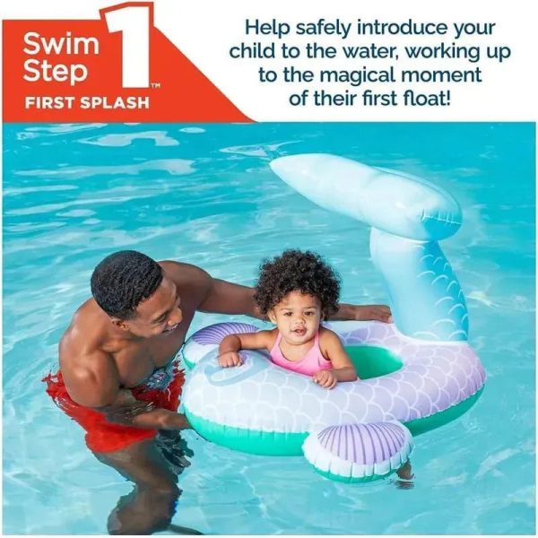 Spin Master - Swimways Sun Canopy Baby Boat, Toys for Kids Aged 9-24 Months, Mermaid