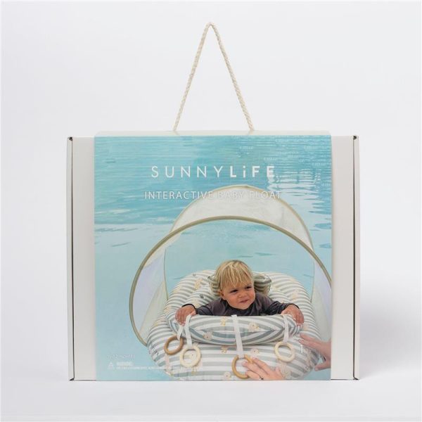 Sunnylife - Interactive Baby Float Duck Sage Stripe